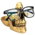 thumbnail image 1 of Soporte para Gafas con Cráneo Mrlikale Creativo en Resina Dorada, 1 of 8