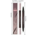thumbnail image 2 of Kokovifyves Waterproof Microblading Eyebrow Pen 2-in-1 Ended Eyebrow Pen 4-Fork-Tip Brush-Tip for Natural Hair-Like Brows Eyebrows 2ml, 2 of 5