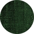 thumbnail image 1 of Ahgly Company Indoor Round Abstract Emerald Green Modern Area Rugs, 3' Round, 1 of 4
