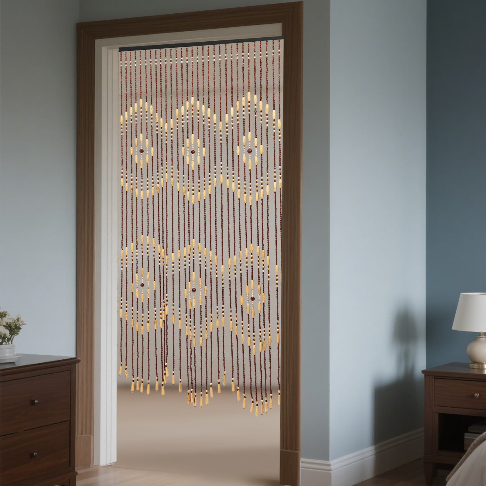 35.43*68.9 Zigzag Wooden Curtain Beads String Door Room Blind Screen Window Line Divider 31-Line