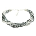 thumbnail image 2 of GlassOfVenice Murano Glass Gloriosa 12 Strand Seed Bead Bracelet - Silver Grey, 2 of 3