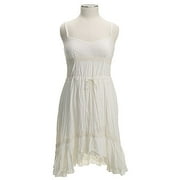 Women's Plus Crochet-Trim Cotton Dress