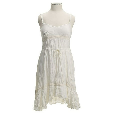 Women's Plus Crochet-Trim Cotton Dress
