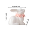 thumbnail image 2 of Japceit Easter Ceramic Rabbit Decor, Cute Bunny Sculpture for Table and Shelf Display, Artistic Ornament for Living Room, Office, and Gift for Birthday, Holiday, Home, 2 of 6