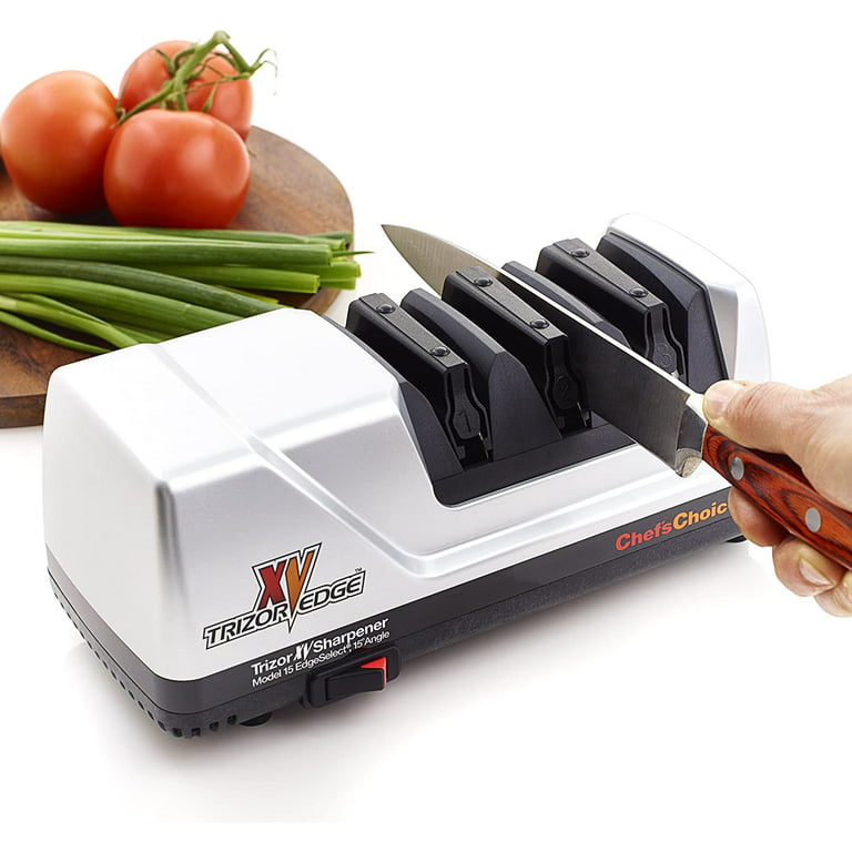 Chef's Choice Model 15XV 15-Degree, 3-Stage Electric Knife Sharpener,  Platinum 