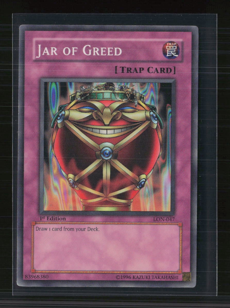 jar of greed yugioh card YU-GI-OH! - Pot (BP02-EN129) - Battle Pack 2: War of The Giants - 1st Edition 995 worldwide and is supplied with an exclusive green foil individually numbered card 2002 Yu-Gi-Oh! Labyrinth of Nightmare
