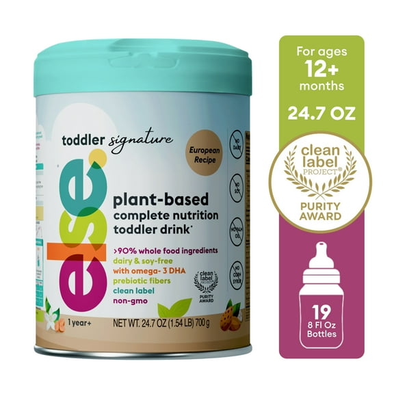 Else Nutrition Signature Toddler Formula, European Recipe, Baby Formula 12-36 Months, Plant-Based, Lactose-Free (24.7 oz, 1 Pack)