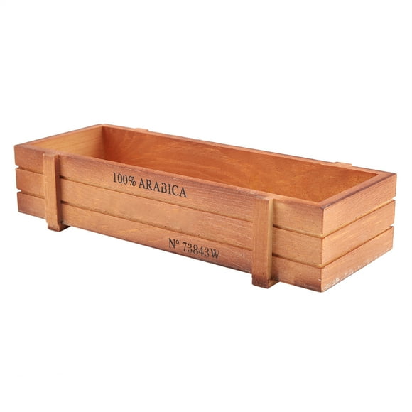 Garosa Vintage Wood Flower Planter Succulent Pot Rectangle Box for Home Desktop Storage Tray, Succulent Storage, Succulent Flower Box