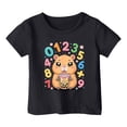 thumbnail image 6 of XEGLSBU Girls Shirts Size 10-12 Crop Kids Graphic Print Short Sleeve T Shirt Casual Crew Neck Tee for Girls Boys Youth Blend Top Black Size 6-7 Years, 6 of 6