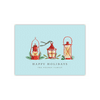 Personalized Holiday Card - Glowing Lanterns - 5 x 7 Flat