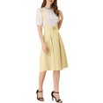 thumbnail image 2 of INSPIRE CHICWomen's Cute Suspender Skirt High Waist Overall Corset Skater Short Mini Skirt L Beige Apricot, 2 of 6