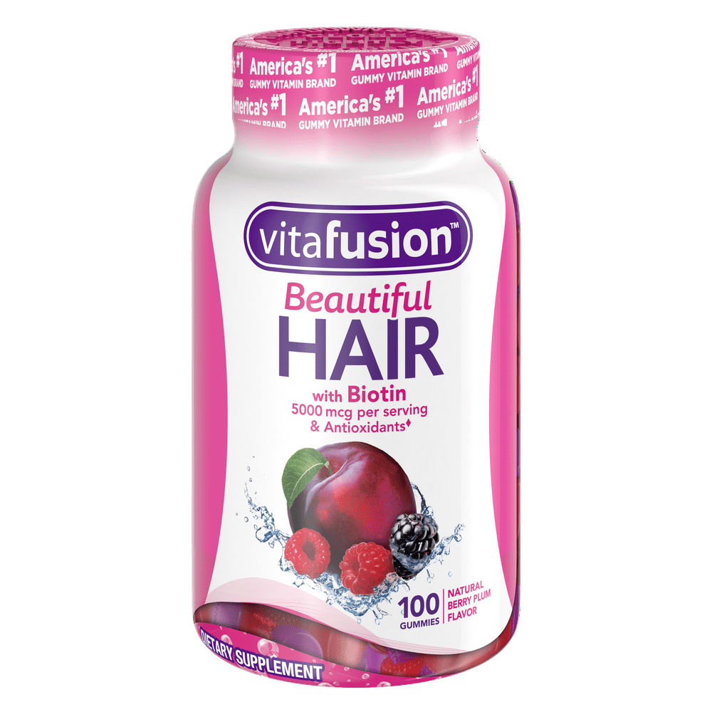 Vitafusion Beautiful Hair Gummy Vitamins, 100ct