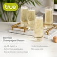thumbnail image 3 of True Stemless Champagne Flutes for Birthday, Wedding Gifts, 9oz Set of 8, 3 of 9
