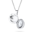 thumbnail image 2 of Bling Jewelry Womens Polished Silver Dome Photo Locket Necklace Pendant for Pictures, 2 of 7