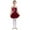 Red, variant on Xnihocha Kids Girls Sleeveless Rhinestone Shiny Ballet Dress Figure Skating Dress Lyrical Dancewear Purple 12