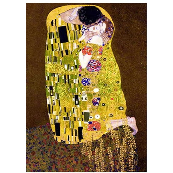 The Kiss (Gold), a 1000-piece Puzzle by Puzzlelife