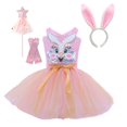 thumbnail image 1 of Pink Sequins Bunny Girl Cosplay Disfraz Niño Niños Dibujos animados Conejo Tutu Vestido Trajes Bebé Niñas Fiesta de cumpleaños Pascua Clothing100 (4-5T) Gao Jinjia LED, 1 of 2