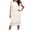 Beige A3, variant on Women Versatile Crewneck White Knee High Beach Dress Summer Daily Wear