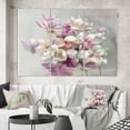 thumbnail image 1 of Designart - Pink Magnolia Flowers - Shabby Chic Canvas Art, 1 of 1