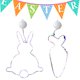 thumbnail image 2 of Luminoso Rabbit 2 PCS LED Pascua Colgando Lindas Luces Hadas Zanahoria La Con Succión, 2 of 8