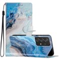 thumbnail image 2 of Allytechgroup Pattern Wallet Flip Case for Samsung Galaxy A53 5G, Premium PU Leather Kickstand Card Slots Cover Case with Wrist Strap Magnetic Clasp Shockproof Anti-Scratch Case, Blue Marble, 2 of 8
