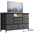 thumbnail image 1 of Illuminate your room jojoka 8-cajón LED cómoda mesa de TV con power outlet-ideal para para 55\, 1 of 7