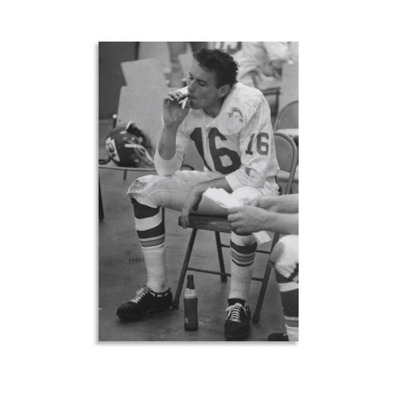 Len Dawson Poster Artworks Canvas Poster Room Aesthetic Wall Art Prints Home Modern Decor Gifts 12x18inch(30x45cm)