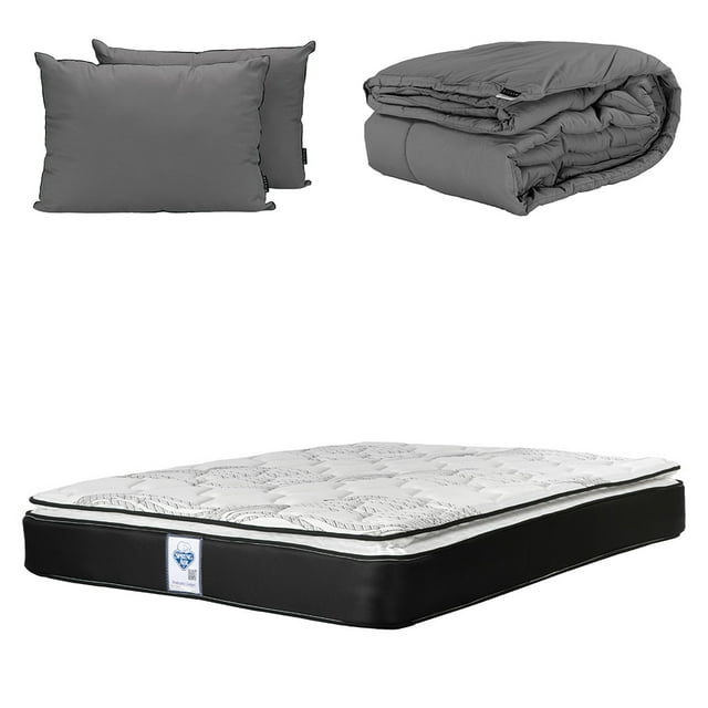Colchón Kingn Size Premier + Almohada 2Pack + Edredon Homy