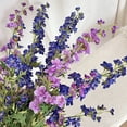 thumbnail image 6 of fuxzkrlz Artificial Delphinium Flower, 36.6" Long Stem Faux Silk Bouquets for Tall Vase, Realistic Fake Larkspur Flower for Wedding Home Table Decor, 6 of 6