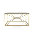thumbnail image 2 of Taylan Glass Top Rectangle Coffee Table, Gold, 2 of 10