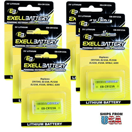 6X 3.0V CR123A Blister Pack Lithium Battery Fits Honeywell 5815 5816 5817