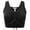 BLACK, variant on Women's Sexy Casual Adjustable Ruched Stretchy Slim Fit Jersey Crop Top