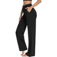 thumbnail image 2 of Womens Bootleg Yoga Pants High Waist Non See-Through Tummy Control Boot-Cut Workout Flared Lounge Pants, 2 of 6