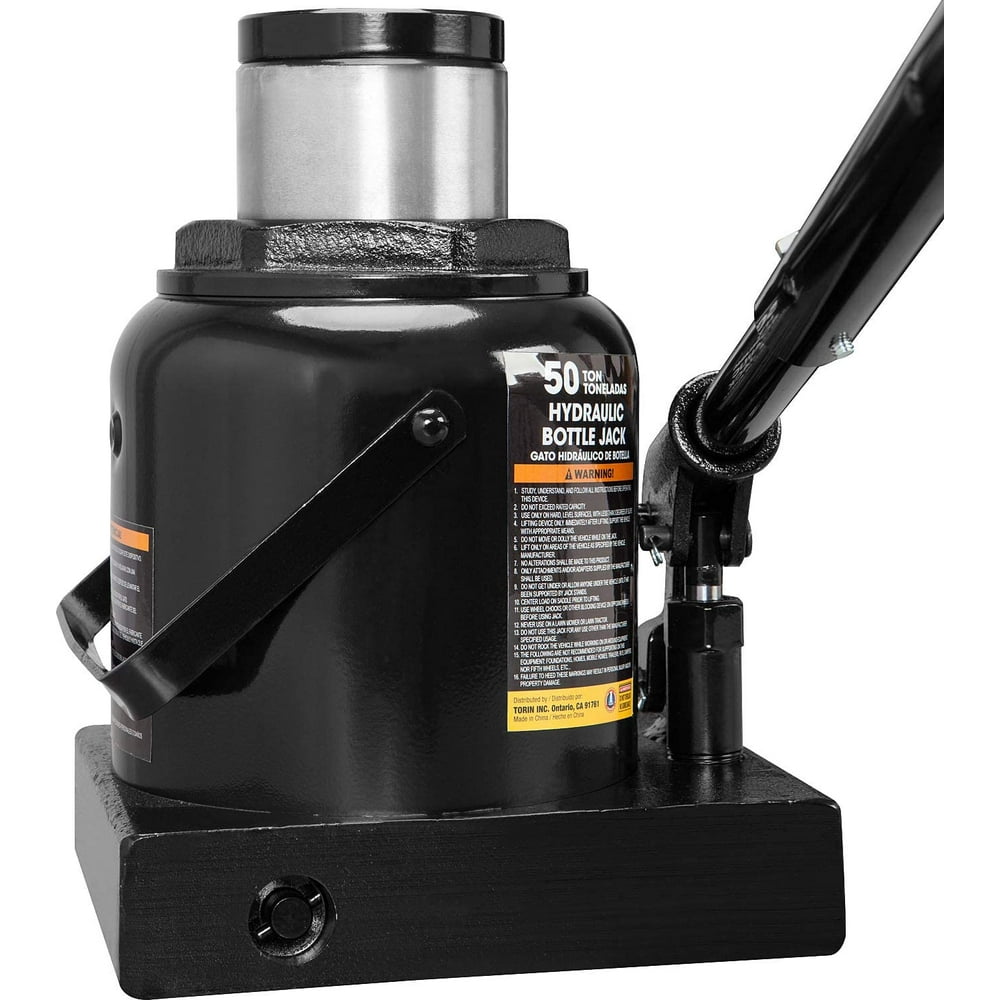 Torin DT95007B Hydraulic Stubby Low Profile Welded Bottle Jack, 50 Ton