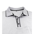 thumbnail image 6 of Fnnxeal Mens Polo Shirts, Solid Big and Tall Shirt Button Casual Collared Summer White Polo Shirts for Men Size L, 6 of 8