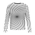 thumbnail image 5 of DeHolifer Mens T-Shirts Graphic Geometric Printed Crewneck Long Sleeve Pullover T-Shirt Casual Fashion Sweatshirts White 5XL, 5 of 5