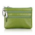 thumbnail image 3 of MesaSe Men Leather Coin Purse Card Wallet Clutch Double Zipper Small Change Bag, 3 of 11
