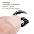 thumbnail image 4 of 18x11x3.5mm Round Zinc Alloy Spring Gate O Ring Snap Clip Buckle, Black 5 Pack, 4 of 5