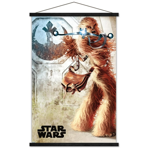 Star Wars: A New Hope - Chewy Wall Poster with Wooden Magnetic Frame, 22.375" x 34"