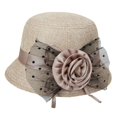 thumbnail image 5 of Women Top Hat Decor Sun Protection Hats Sun Hat Fashion Bucket Hat Casual Sunhat Khaki, 5 of 7