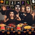 thumbnail image 7 of Halloween Paper Plates for Halloween Party Decoration Disposable Cups Napkins Table Cover for Halloween Banner Birthday Party Supplies Serve 16 Design 2, 7 of 7