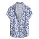 thumbnail image 1 of Camisas Hombre Vestir Camisa de manga corta hawaiana holgada deportiva casual de moda para hombre (Blue, S), 1 of 7