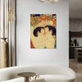thumbnail image 2 of VELVET Nordic Style Canvas Poster Living Room Gustav Klimt Mother Love Twin Baby Painting Artwork Wall Art Decor Kids Room Modern Home Decor Pictures Stretched and 20x24inch Framed, 2 of 7