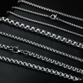 thumbnail image 3 of QQTDFG 2/3/4/5/7mm Fashion Women Mens Chain 316L Stainless Steel Rolol Link Necklace-Silver-3mm-26inch or 66cm, 3 of 8