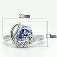 thumbnail image 2 of Rhodium Brass Ring with AAA Grade CZ in Light Amethyst for Women Style 3W030, 2 of 4