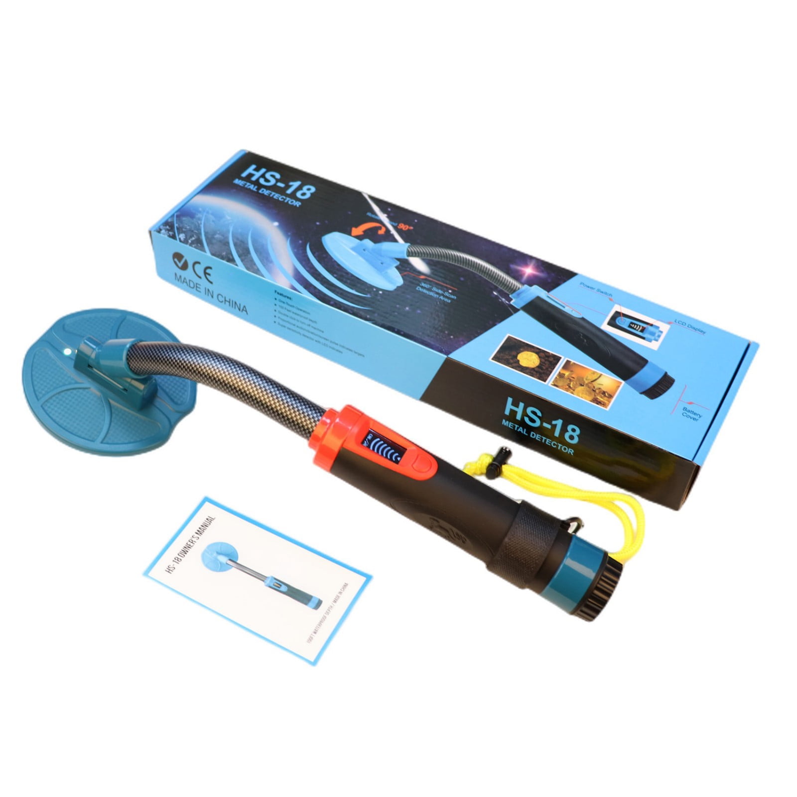 High Sensitivity Metal Detecting Device High Sensitivity Metal Detectors Device ABS for Beach River & Rainy Environment