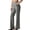Gray, variant on Womens High Waisted Dress Pants Elegant Button Decorated Flare Leg Pants with Pockets Casual Slim Fit Stretchy Business Trousers Hot Pink S
