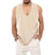 thumbnail image 1 of Txlixc Chaleco de cuerpo masculino, cuello V sólido sin mangas Txlixc moda, 1 of 3