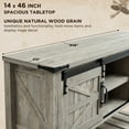 thumbnail image 3 of OKD Farmhouse 46'' Large Farmhouse Entryway Table with Sliding Barn Doors, Console Table Sofa Side Table with Storage and Adjustable Shelf, Light Rustic Oak, 3 of 8