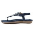 thumbnail image 2 of Sandalias de verano Rhinestone Boho Pisos de mujer de gran tamaño, 2 of 5
